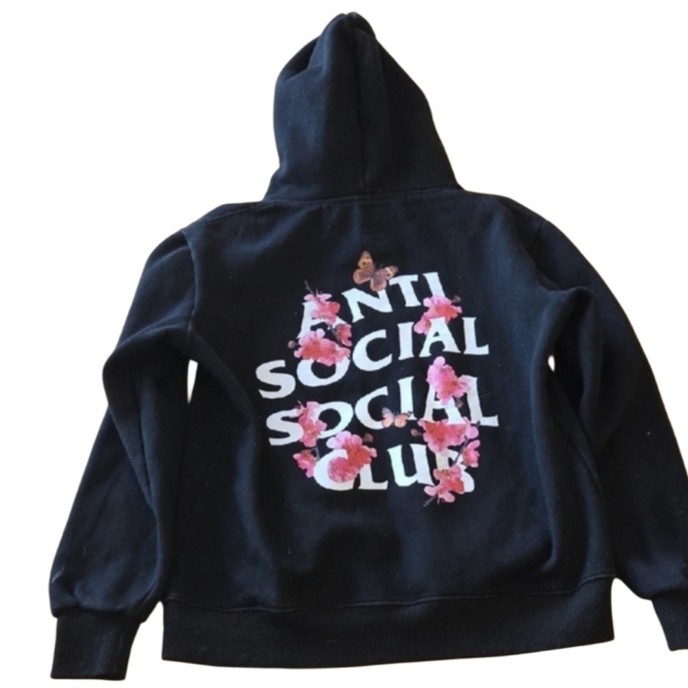 Anti Social Social Club 'Kkosh' Black Hoodie with White Logo